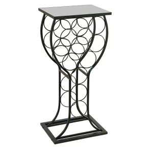 Heavy Duty Metal Wine Rack with Marble Top