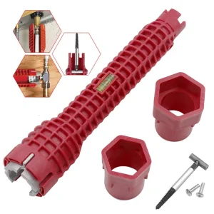8 in 1 Multifunctional Kitchen Repair Plumbing Tool Flume Wrench Sink Faucet Key Plumbing Pipe Wrench Bathroom Wrenches Tool Set