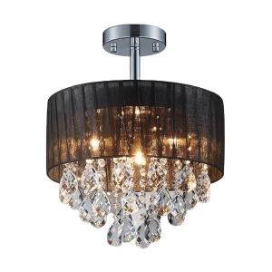Crystal Ceiling Light Black Chandelier