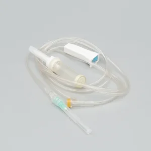 Juego de infusión desechable médico