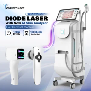 Vertical 3 Wavelength Diode Laser Hair Removal Machine