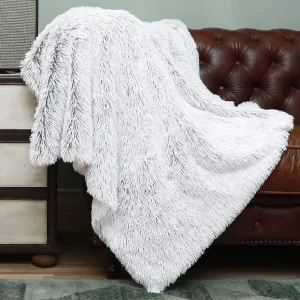 Printed Faux Fur Shag Dog Throw Thick Fuzzy Shaggy Pet Blankets