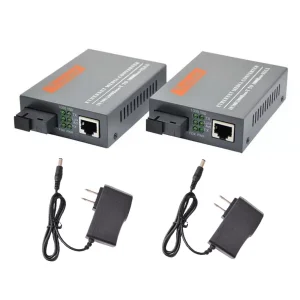 High Quality 3km Gigabit Bidi Fiber Media Converter HTB-GS03AB 10/100/1000Mbps Simplex SC for IP Camera Network