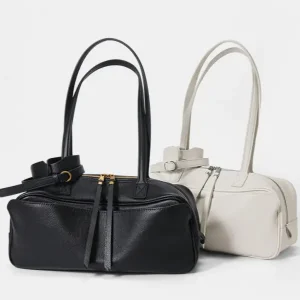 China New Genuine Leather Boston Bag Top-Grain Cowhide