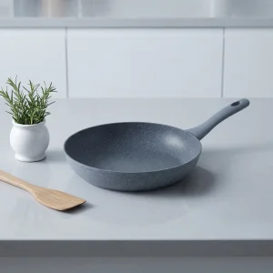 Kitchen Cooking Custom Logo Non-Stick Fry Pan Aluminum Induction Base Marble Coating Durable Cookware Frying Pans