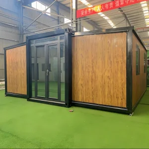 Smart Living Container Unit with Solar Panel and Voice Control System