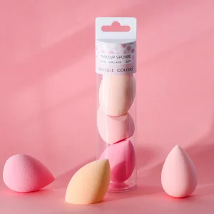 Bulk Manufacturing Pink Blender Sponge Set Custom Logo