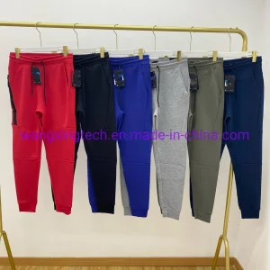 Wholesale Spring and Autumn New Sports Pants Stitching Slim Fit Taped Zipper Tech Fleece Sweatpants Cotton Casual Trousers Men