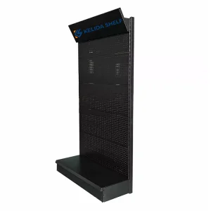 Modern Minimalist Metal Pegboard Display Rack Floor Type Multi-layer Retail Display Shelves for Boutique Store