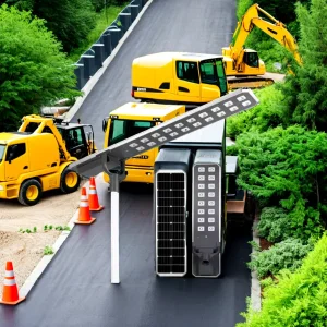 Durable 300W Solar Powered LED Street Light with Smart Sensor for Public Path