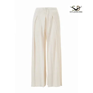China Women's Pleated Wide - Leg Palazzo Pants Manufacturers, Products