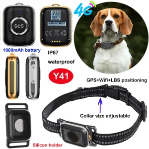 Factory supply slim design 4G LTE IP67 water resistance Security Anti lost accurate tracking GPS Pets Tracker Y41