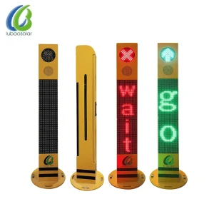 Smart LED Traffic Voice Warning Column for Pedestrian Safety