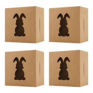 Recyclable Rigid Corrugated Board Easter Bunny Birthday Gift Box Window Customizable Logo/Graphic Design Matte Finish Custom