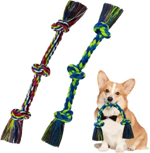 Customized 3 Knots Cotton Tug Dog Rope Toys