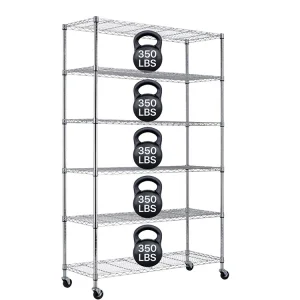NSF Approved 5 Tier Metal Wire Shelving