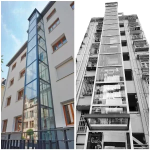 Outdoor Tall Building Passenger Residential Lift Shaftless Outside Building Lift