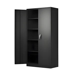 Modern Black Steel File Cabinet