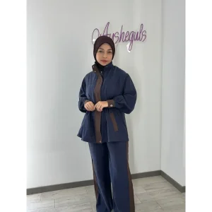 Women's Navy Blue Seasonal Suit Set