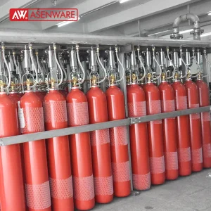 High Pressure CO2 Gas Fire Fighting System Carbon Dioxide Auto Extinguisher 70L Cylinder Gas Suppression System