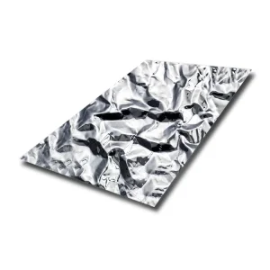 Custom Design PVD Color Crepe Paper Effect 304 2b/Ba Stainless Steel Sheet Stamped Metal