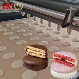Fully Automatic CE Approved High Efficiency Gas Heating Choco Pie Sandwich Cake Dough Mixer