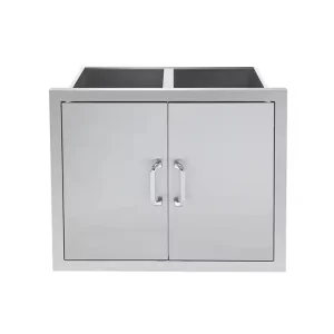 Gabinetes de despensa de acero inoxidable con dos puertas para cocina exterior