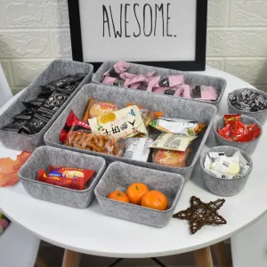 Buy 8 Pieces Drawer Dividers Organization Grey Felt Boxes Pricelist, Products
