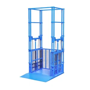 3m 5m 10m 1t 2t 3t CE Hydraulic Custom Cargo Wall-Mounted Vertical Goods Freight Efficient Compact Heavy-Duty Guide Rail Lift for Warehouse Commercial Factory