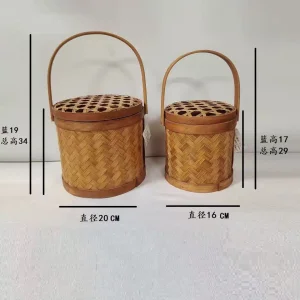 Unique Chinese-Style Bamboo Basket for Artisan Craft Lovers