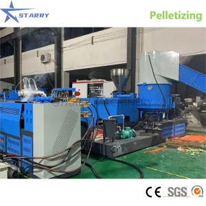 Máquina de Granulação de Plástico para Reciclagem de Resíduos Plásticos em Duas Etapas