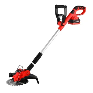 21V Cortadora de Césped Inalámbrica de Alta Potencia con Mango Telescópico y Batería de Litio