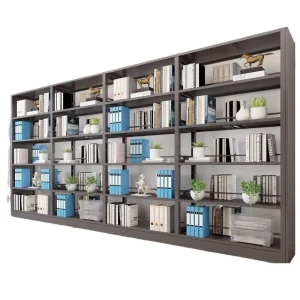Home Steel Bookshelf Free Combination Floor Standing Shelf One-piece Wall-mounted Children's Multi-layer Library Bookcase
