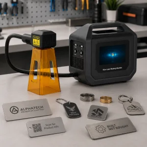 LaserDelta Portable Handheld Fiber Laser Marker 30W 20W Lightweight Industrial Marking for Large Metal Parts Chassis Frame