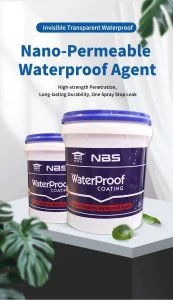 Nbs-802 Nano-Permeable Waterproof Agent for Floor Wall on Concrete-Based Shows Strong Protection in Moisture, Corrosion, Pollution, etc
