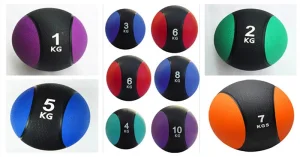 High-Quality Gym Equipment Two Color Rubber Weight Ball Medicine Ball Fitness Yoga Ball