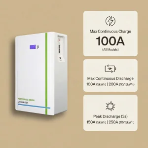 Stackable 15kWh 51.2V LiFePO4 Battery 300Ah Split Standing Home ESS Solar Storage System Smart BMS CAN IP55 Protection 5-10kW