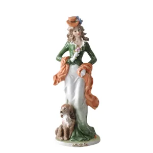 OEM Vintage European Ceramic Lady - and - Dog Figurine Manufacturers, Exporter