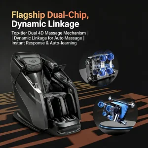 Smart Dual Core 4D Massage Chair with Biometric Scan &amp; 7-Day Health Tracking AI Auto Adjust OEM Factory