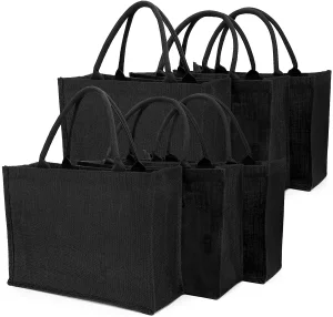 Custom Made Fashion Bags for Ladies Girls Beach Shopping Gift Tote Waterproof Solid Color Burlap with Logos