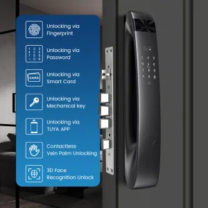 New Style TUYA Smart Fingerprint Lock Face Recognition Electric Smart Digit Lock with Camera Biometric Smart Lock Door
