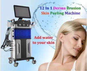 Professional Treatment of Face Problems with High Frequency Ultrasound Water Oxyge Cleaning Face Microdermabrasion Machine