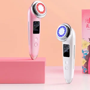 New Arrival Glow Bio-Electric Skin Tightening Rejuvenation Facial Vibration Massage Device Hot Cold Face Lift Massager US Plug