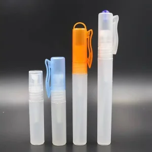 Empty Refillable Perfume Hand Sanitizer 5ml 8ml 10ml Pen Shape Travel Size Plastic Spray Bottle