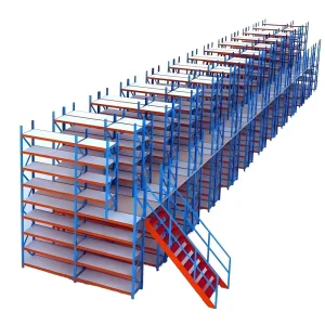 Super Strong Cold Rolled Steel Multi-Level Warehouse Rack Attic Platform Storage Weld-Free Removable Design Exceptional