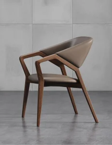 Italian Designer Design Solid Wood Dining Chair Home Chair With Armrest Back Chair