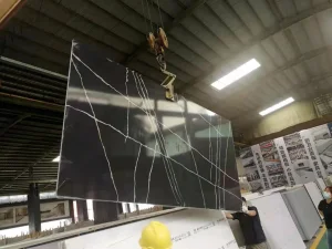 Black Artificial Quartz Stone Slab for Sale Quality Granite Design