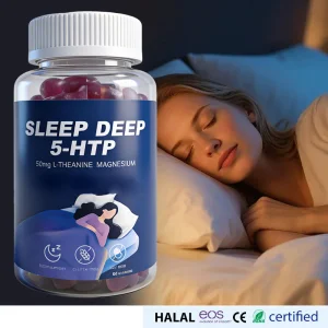 Adult Oem Private Label L-Tryptophan Melatonin Sugar Free 5-Htp Magnesium Ashwaganda Gummies Sleep Gummies Melatonin Gummies