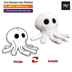 Animal de peluche super suave de algodón orgánico y algodón PP 100PCS pulpo fantasma promoción de boda juguete de peluche para aliviar el estrés