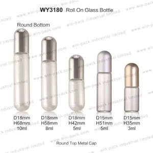 Stylish Essential Oil Roll-on Bottles, Mini Glass, 3ml to 10ml